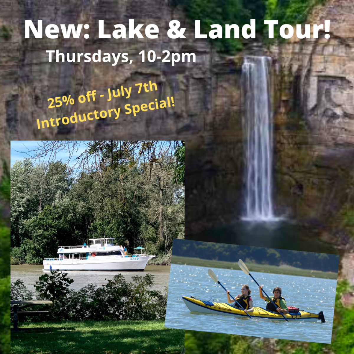 Take a Lake & Land Tour with Discover Cayuga Lake Boat Tours