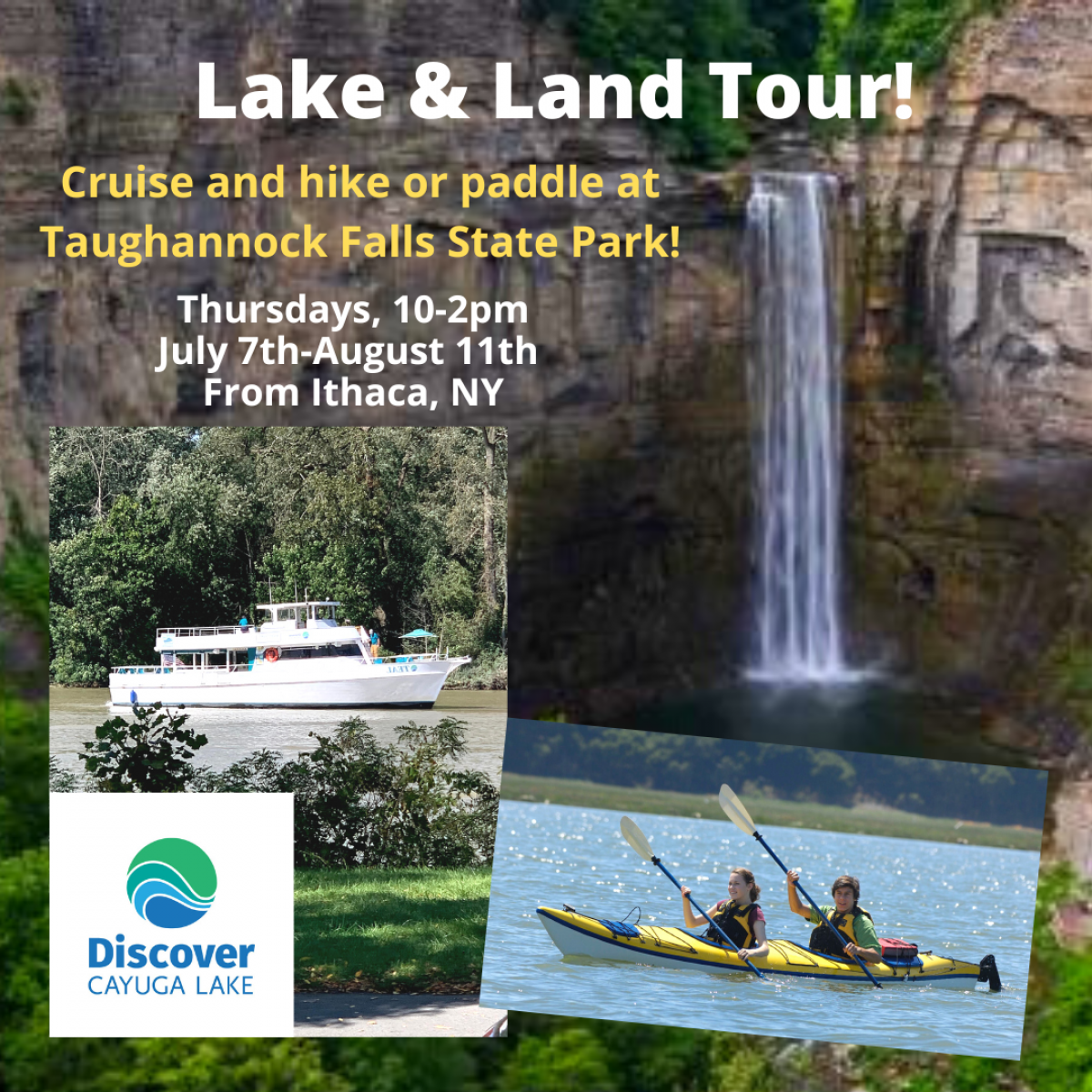 Tour Lake & Land with Discover Cayuga Lake Boat Tours