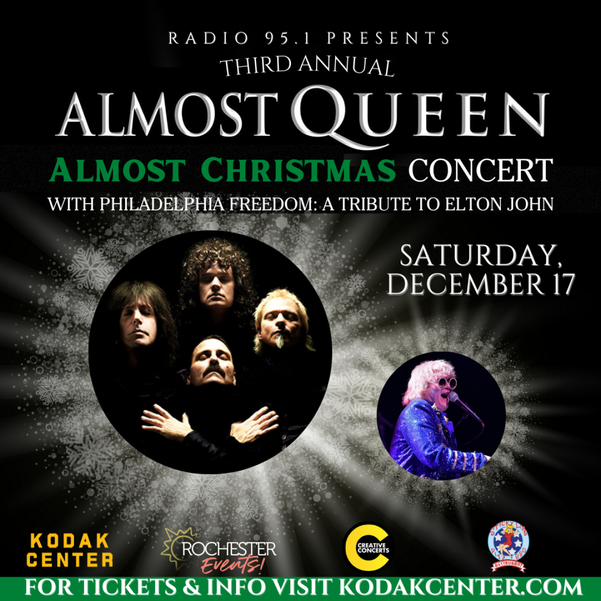 Almost Queen and Philadelphia Freedom Holiday Show