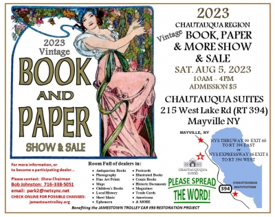 2023 Chautauqua Region Vintage Book and Paper Show and Sale