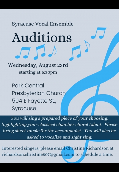 Syracuse Vocal Ensemble Auditions